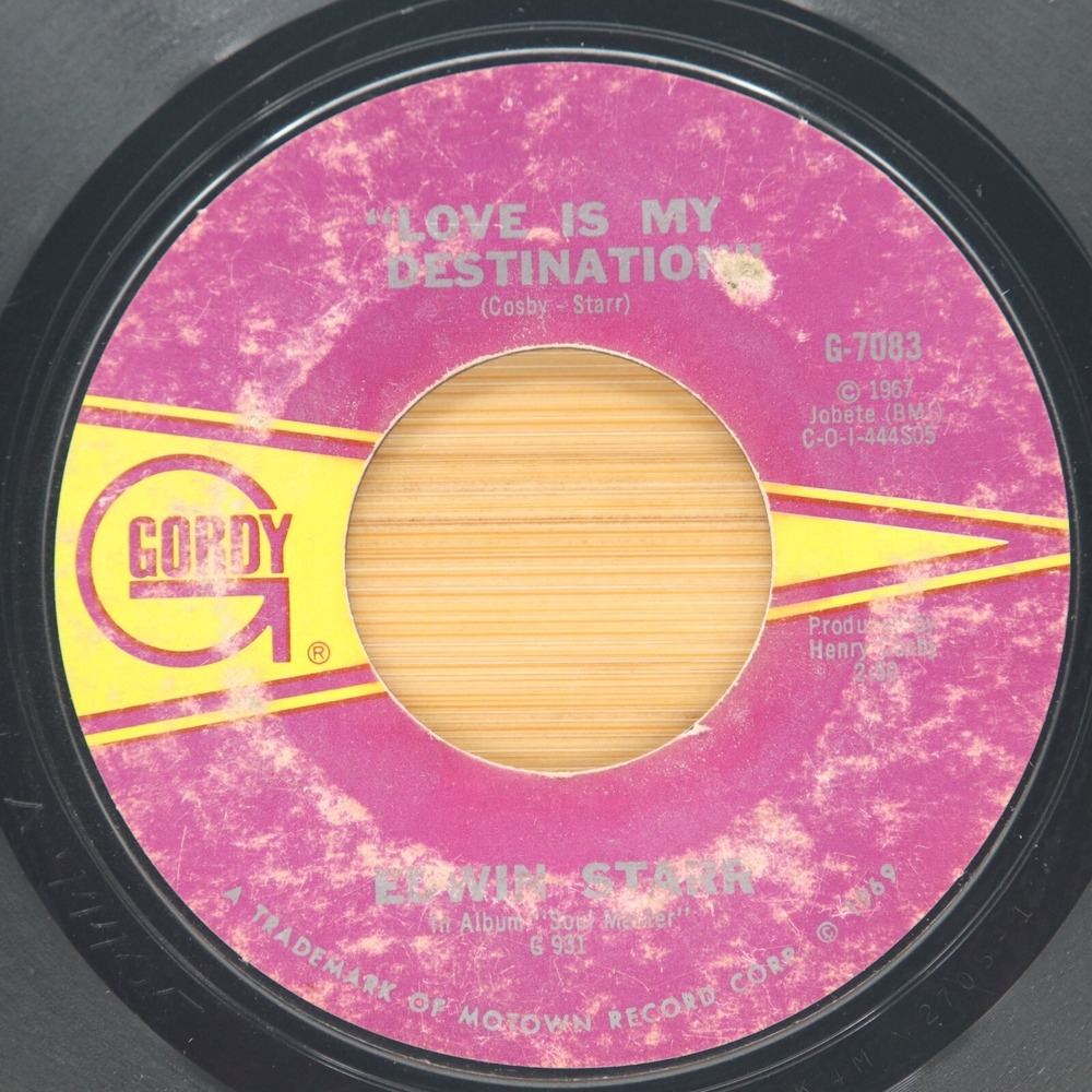 EDWIN STARR - LOVE IS MY DESTINATION / TWENTY-FIVE MILES - SOUL FUNK 45 GORDY